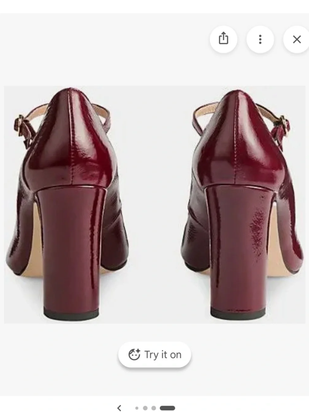 LK Bennett Burgundy Patent T‑Bar Pumps - Picture 4 of 13